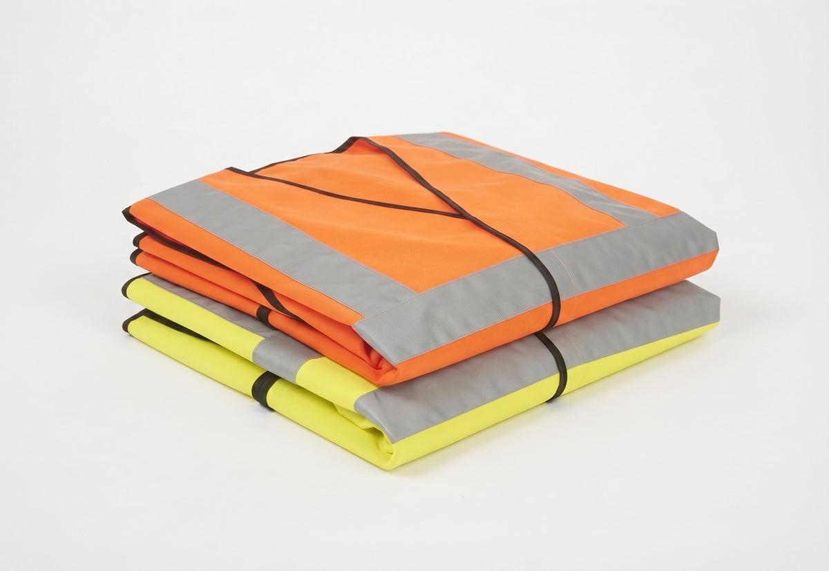 Hi Vis Safety Vest Waistcoat – Class 2 High Visibility Workwear | Yellow or Orange | 2 Band & Brace
