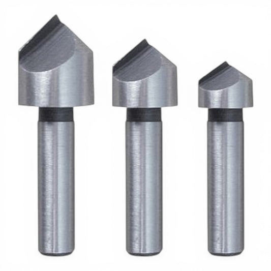 HSS High Speed Steel Countersink Set (3 Piece) – 10mm 12mm 16mm Titanium Coated HSS4241 for Steel & Hard Metal