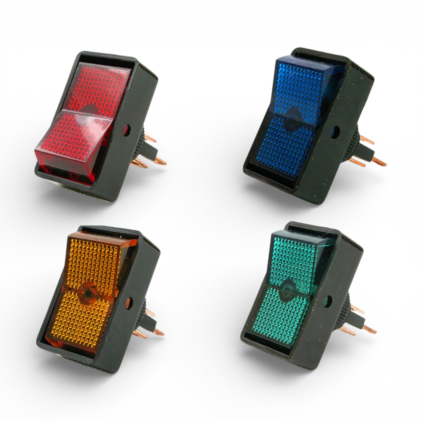 Illuminated Rocker Switch ON/OFF – 16A 12V Dash Switch for Car, Van, Marine & Quad | Illuminated Rocker Switches
