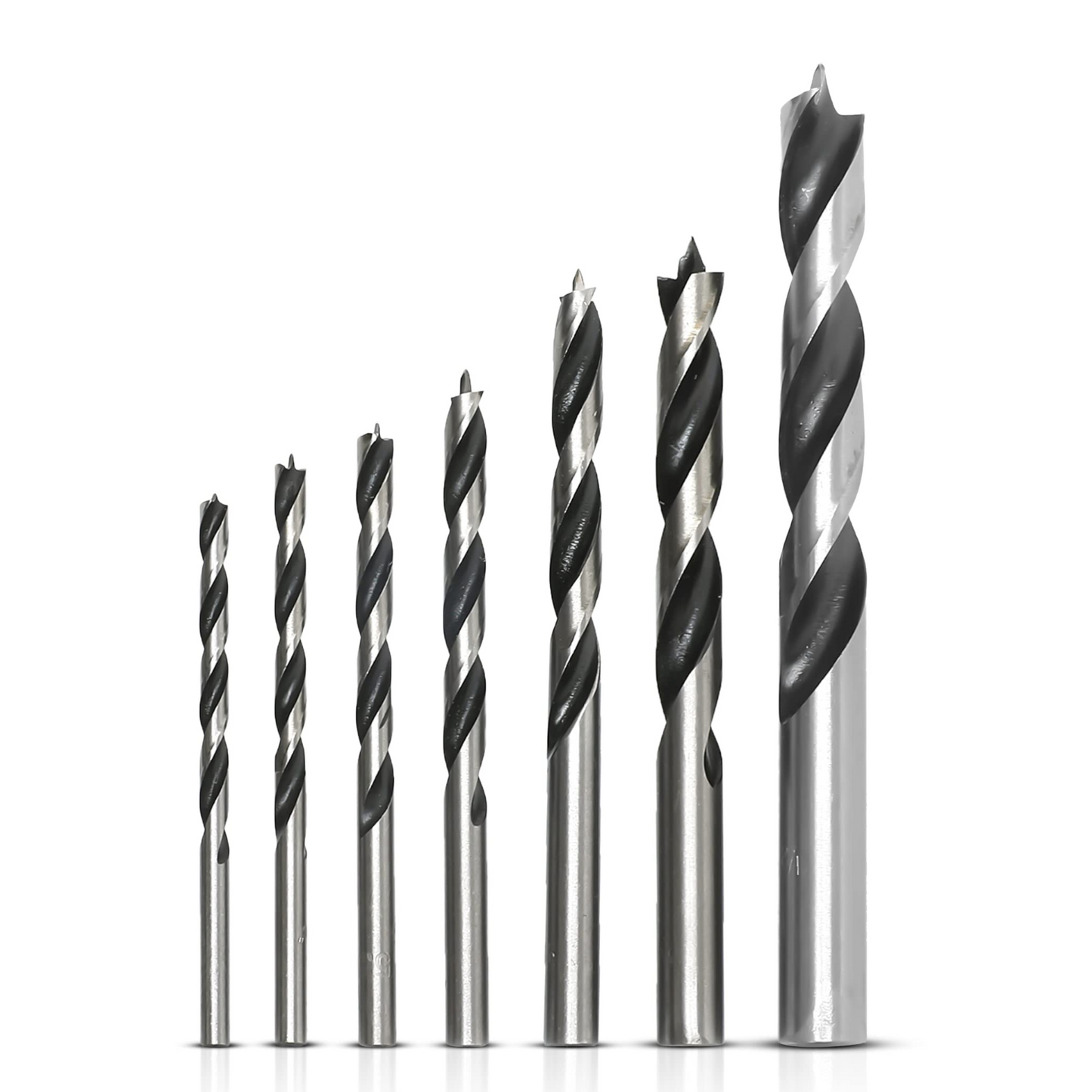 Lip & Spur Wood Drill Bits (3mm–10mm) – Brad Point Centre Spur | High-Precision Wood Drilling