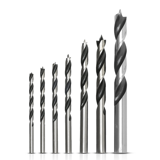 Lip & Spur Wood Drill Bits (3mm–10mm) – Brad Point Centre Spur | High-Precision Wood Drilling