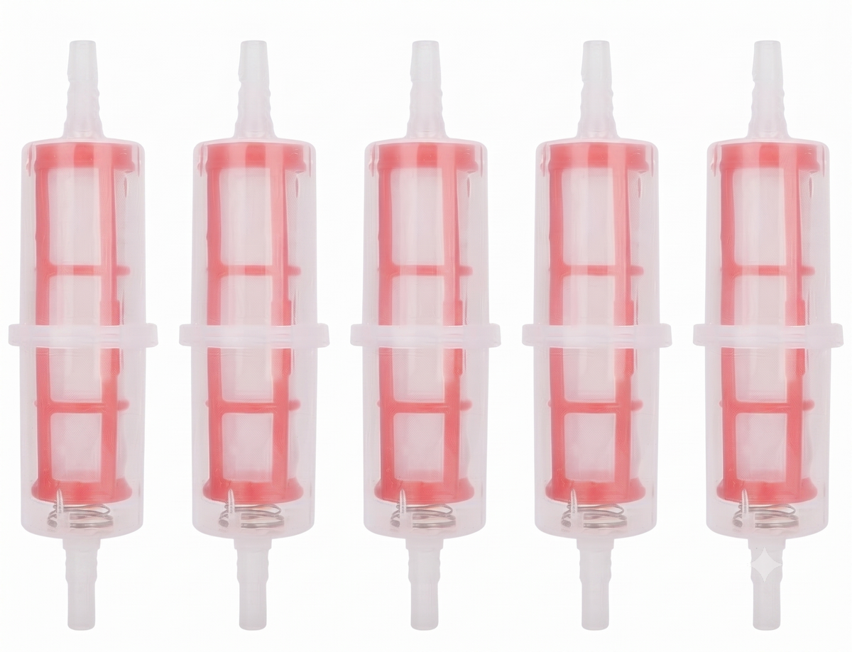 Large Inline Fuel Filter Diesel 8mm 10mm Universal HGV Forklift Bio Fuel 2 5 10 Pack