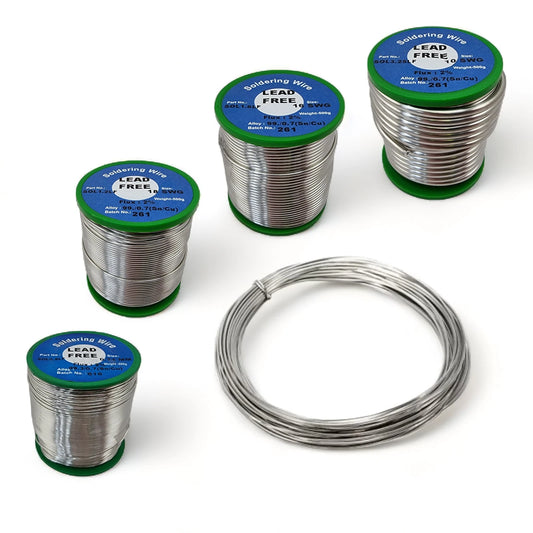 Lead Free Solder Wire Tin Fluxed Core 500g Rolls- 0.8mm / 1.2mm / 1.6mm / 3.25mm