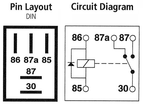 Micro Relay 5 Pin 12V 40A Changeover + Diode – Mini Automotive Relay Car Van Boat (MRY11)