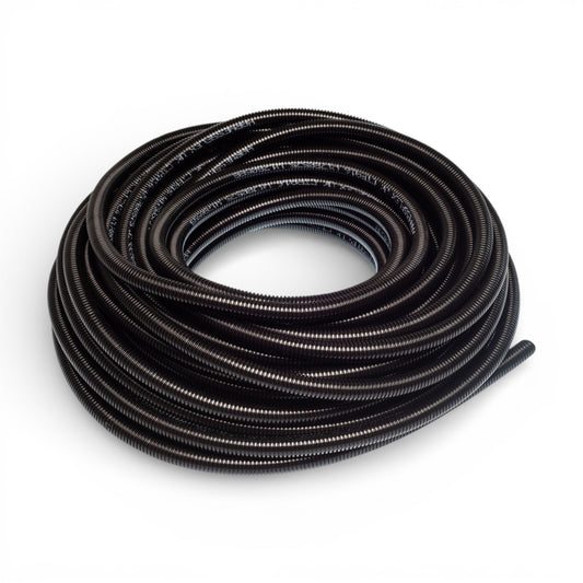 Flexible Cable Conduit Non-Split Loom Sleeving – Electrical Wire Protection Tubing | Black Cable Conduit