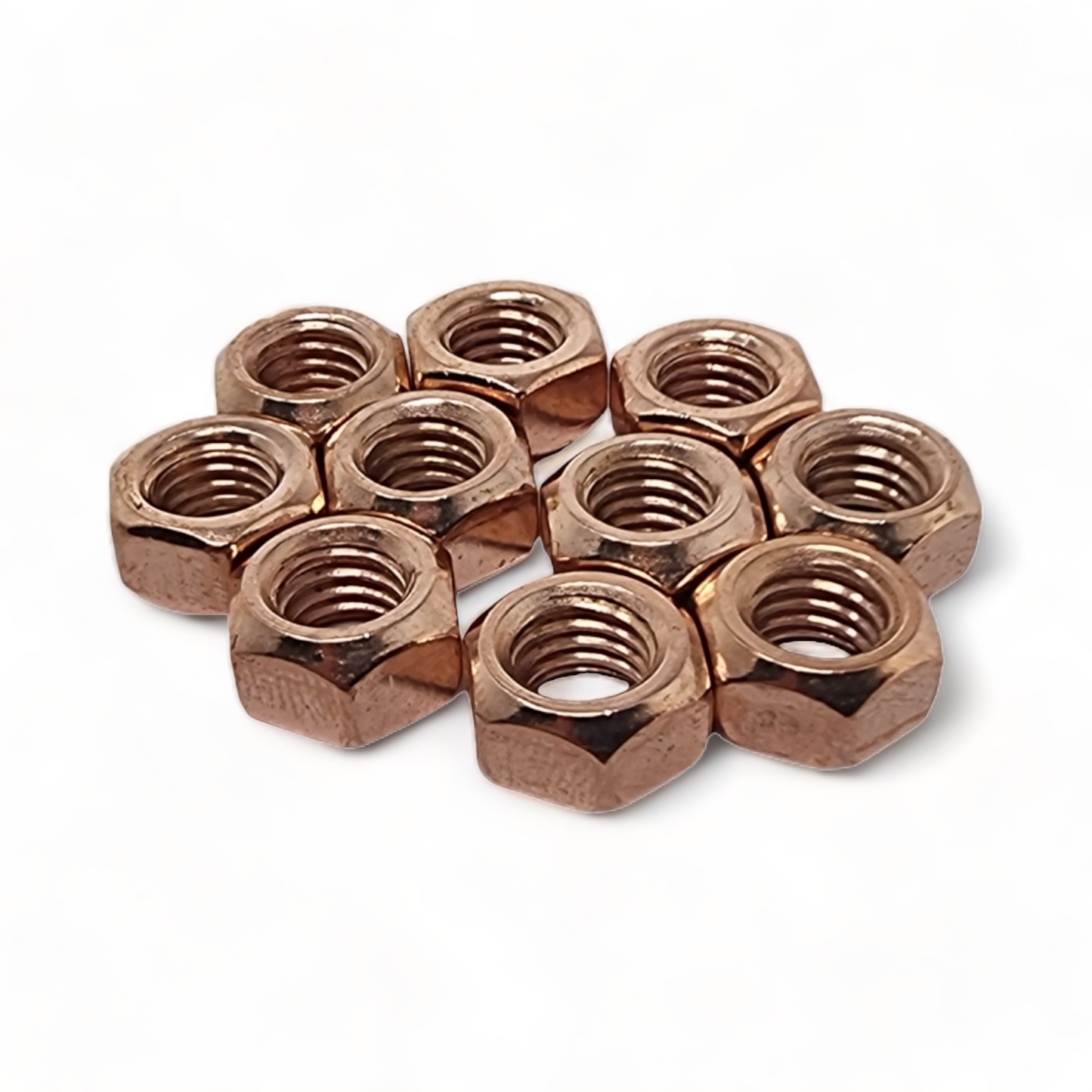 Copper Flashed Exhaust Manifold Nuts – High Temp Metric M8 & M10 | Turbo & Inlet Nuts