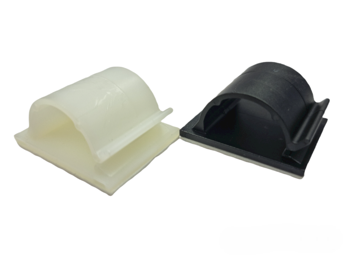 3M Self Adhesive Nylon Cable Clips – Wire & Conduit Mounts Black or White | 3M Brand Adhesive Cable Clips