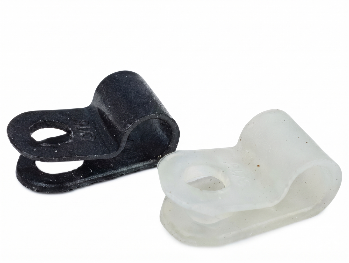 Nylon P Clips - Black & White, 3mm-28mm