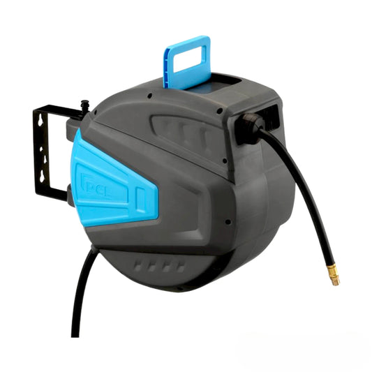 PCL Prestige Wall Mounted Slow Retract Airline Hose Reel – 12mm x 18m Air Line | Workshop Prestige Hose Reel