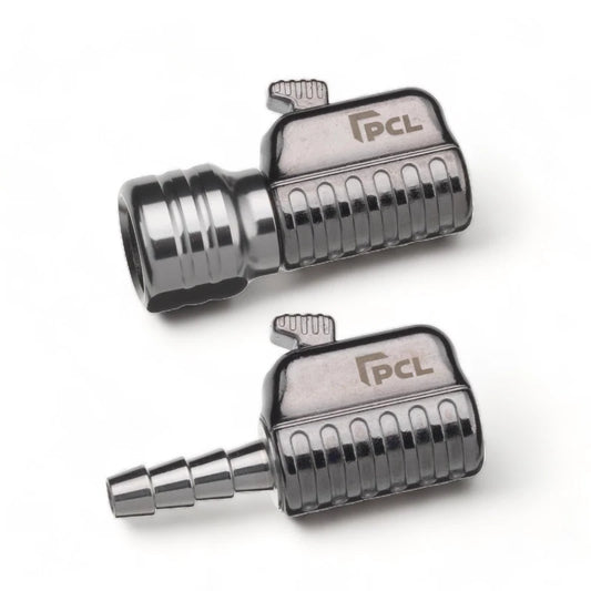 PCL Single Tyre Valve Connector – Open End Straight Swivel Clip-On 1/4" RP | PCL Tyre Inflator Connector