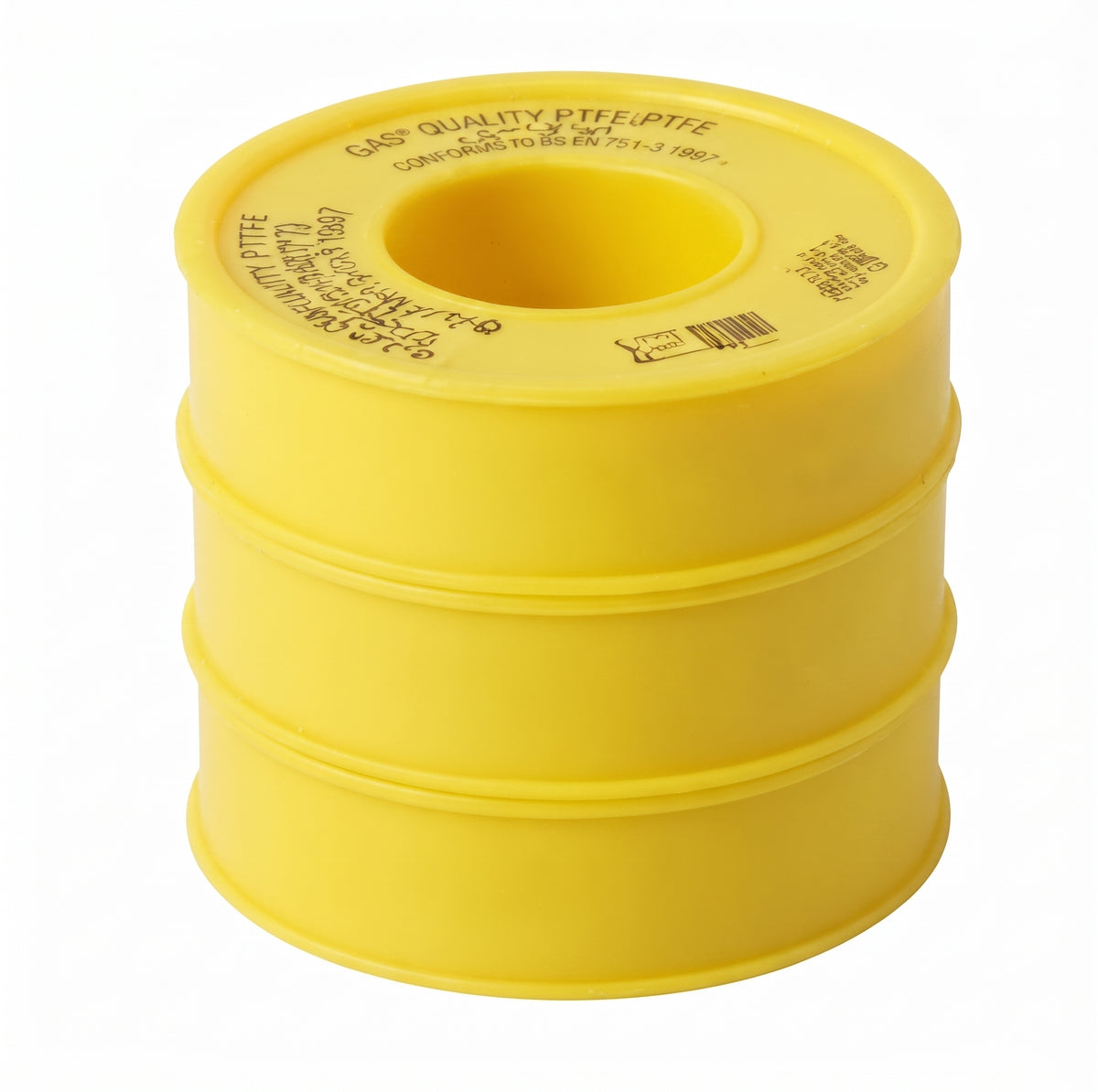 PTFE Thread Seal Tape (Gas) – Yellow High-Density Gas & Hot Water Tape 12mm x 5m