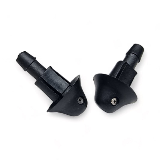 Pair Universal Windscreen Washer Jets Single Outlet Push Fit 4.8mm Inlet – Car Washer Spray Nozzles