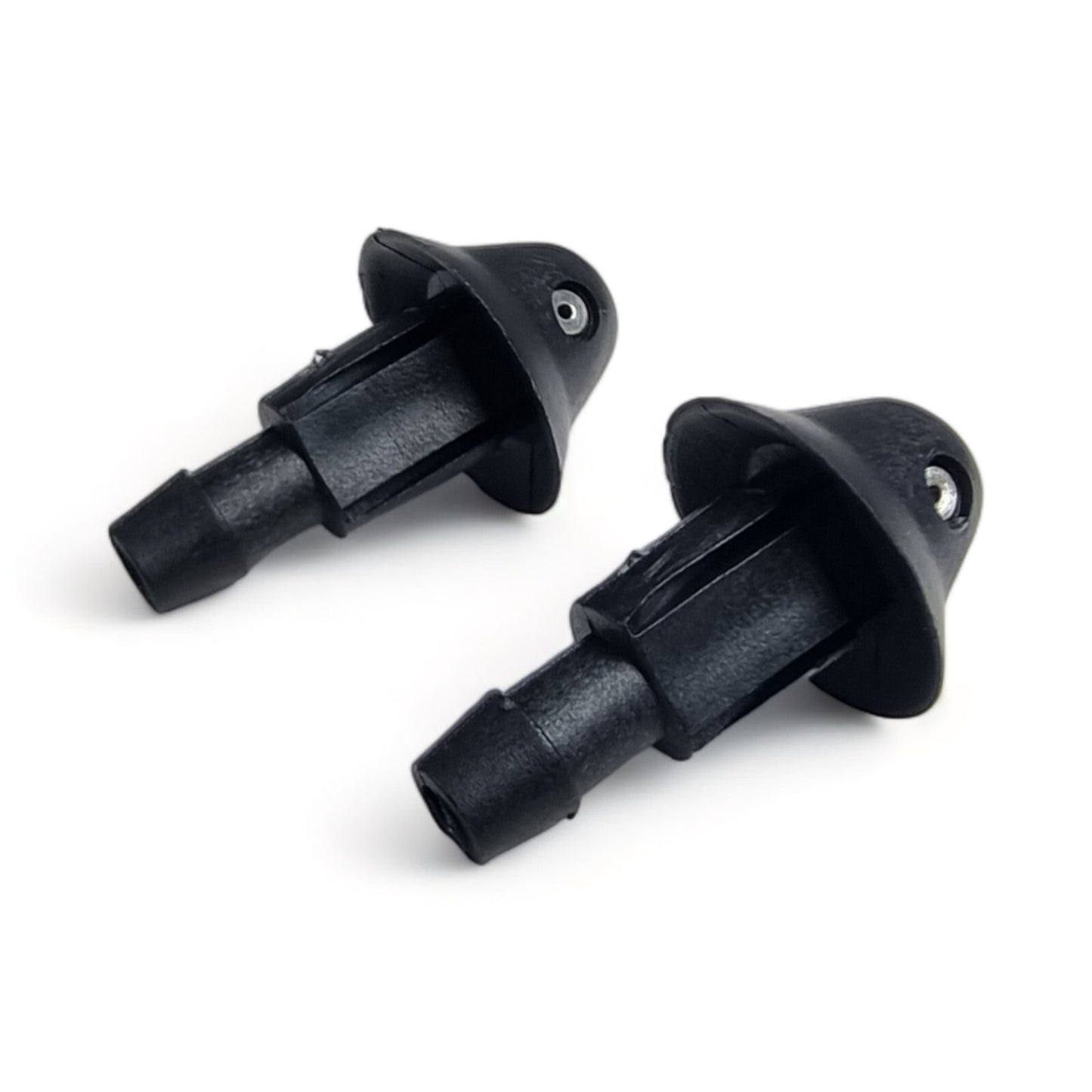Pair Universal Windscreen Washer Jets Single Outlet Push Fit 4.8mm Inlet – Car Washer Spray Nozzles