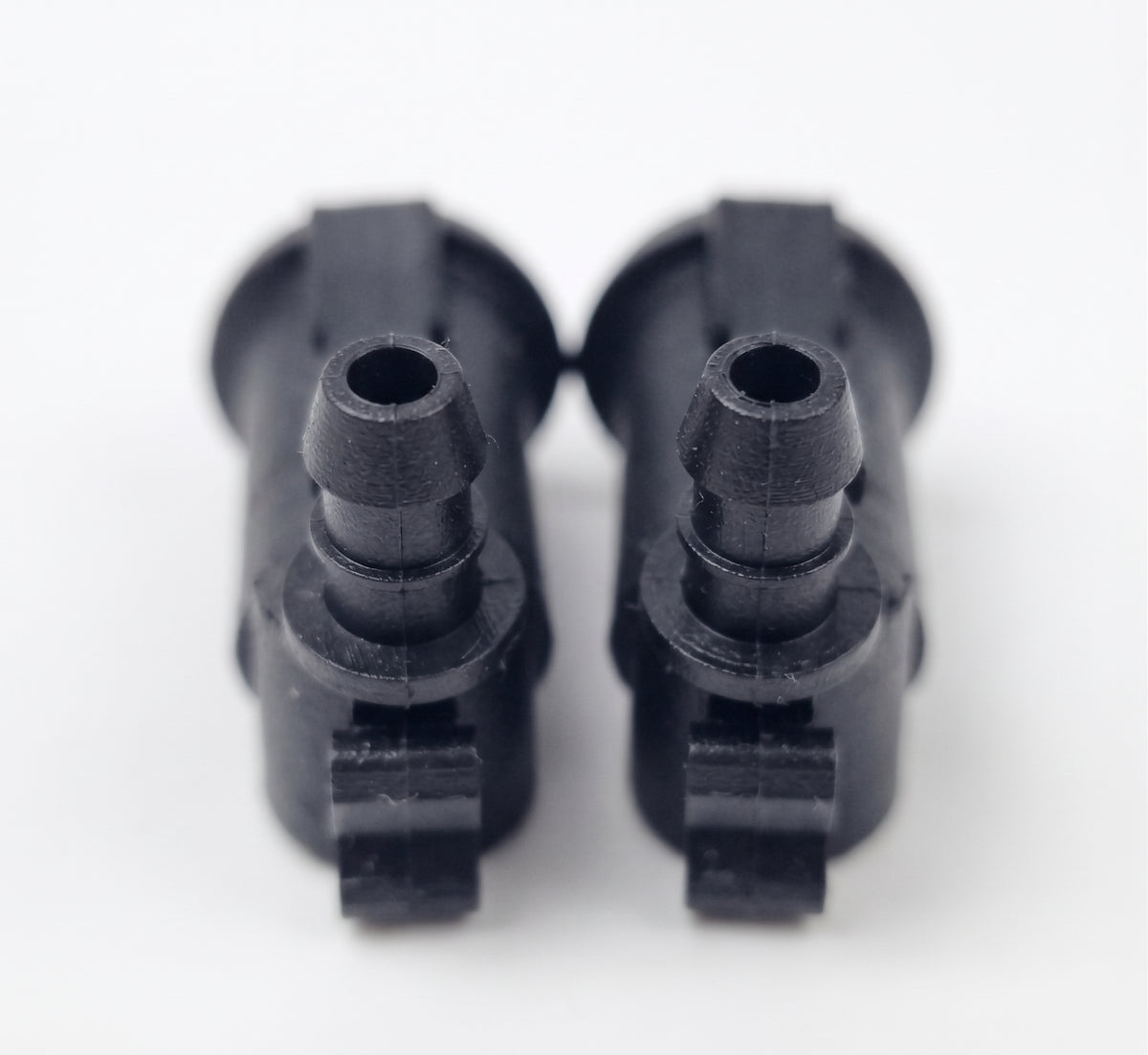 Pair Universal Windscreen Washer Twin Jet Push Fit 4.8mm Inlet – Twin Spray Washer Nozzles