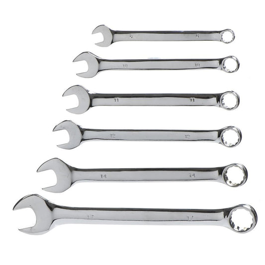 Combination Spanners Metric 6mm–32mm – Chrome Vanadium CrV Ring & Open End Spanners Fully Polished