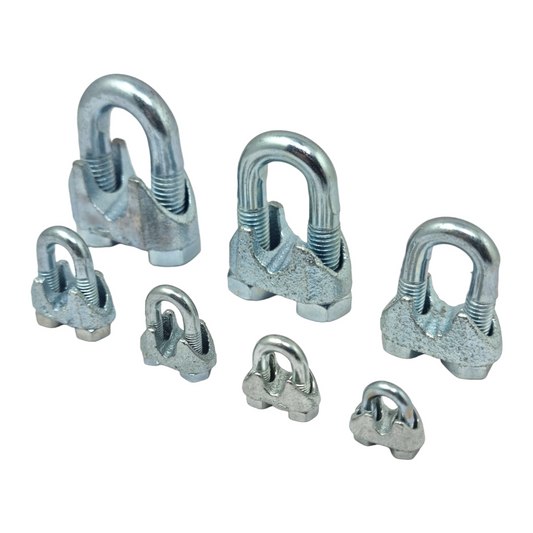 Wire Rope Grips Galvanised U Bolt Cable Clamps (3mm–16mm) | Heavy Duty Steel | DIN 741