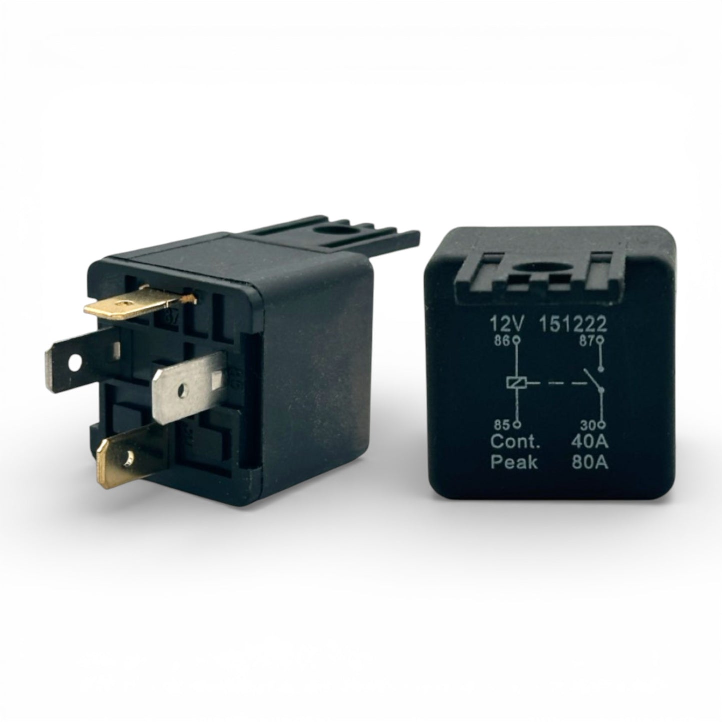 12V Relay 4 Pin Automotive 40A Normally Open with Fixed Bracket – Standard Vehicle Relay (RY15)