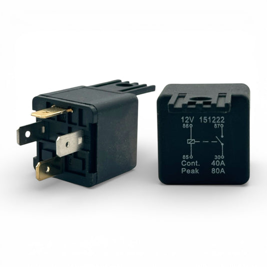12V Relay 4 Pin Automotive 40A Normally Open with Fixed Bracket – Standard Vehicle Relay (RY15)