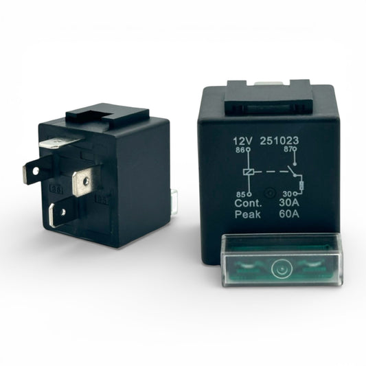 12V Relay 4 PIN Automotive 30AMP Normally Open Fused Relay + 30A Fuse – RY28