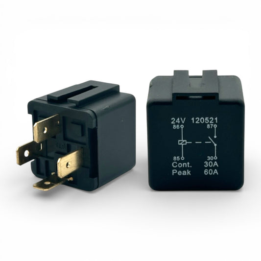 24V Relay 4 Pin Automotive 20A / 30A Normally Open with Bracket – Standard Vehicle Relay (RY2)