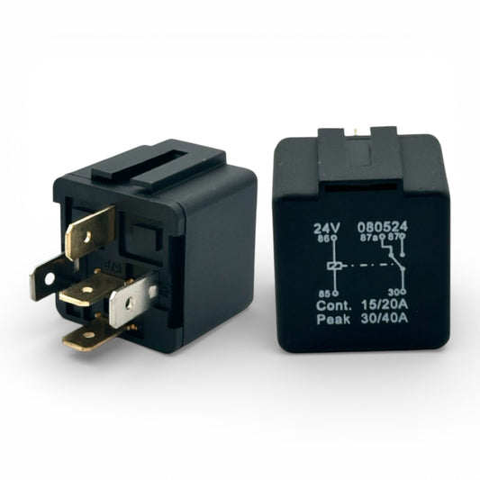 24V Relay 5 Pin Automotive 20/30A Changeover with Detachable Bracket – Standard Vehicle Relay (RY8)
