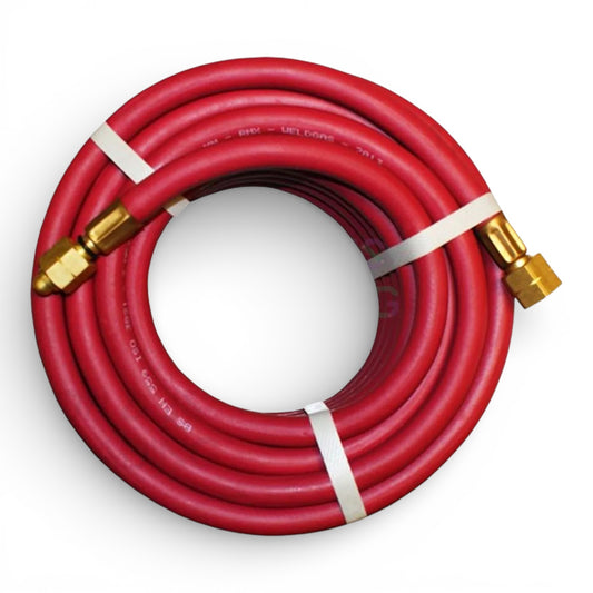 10m Red Acetylene Welding Hose – Weld Gas Pipe 6mm Bore | 3/8" BSP Ends