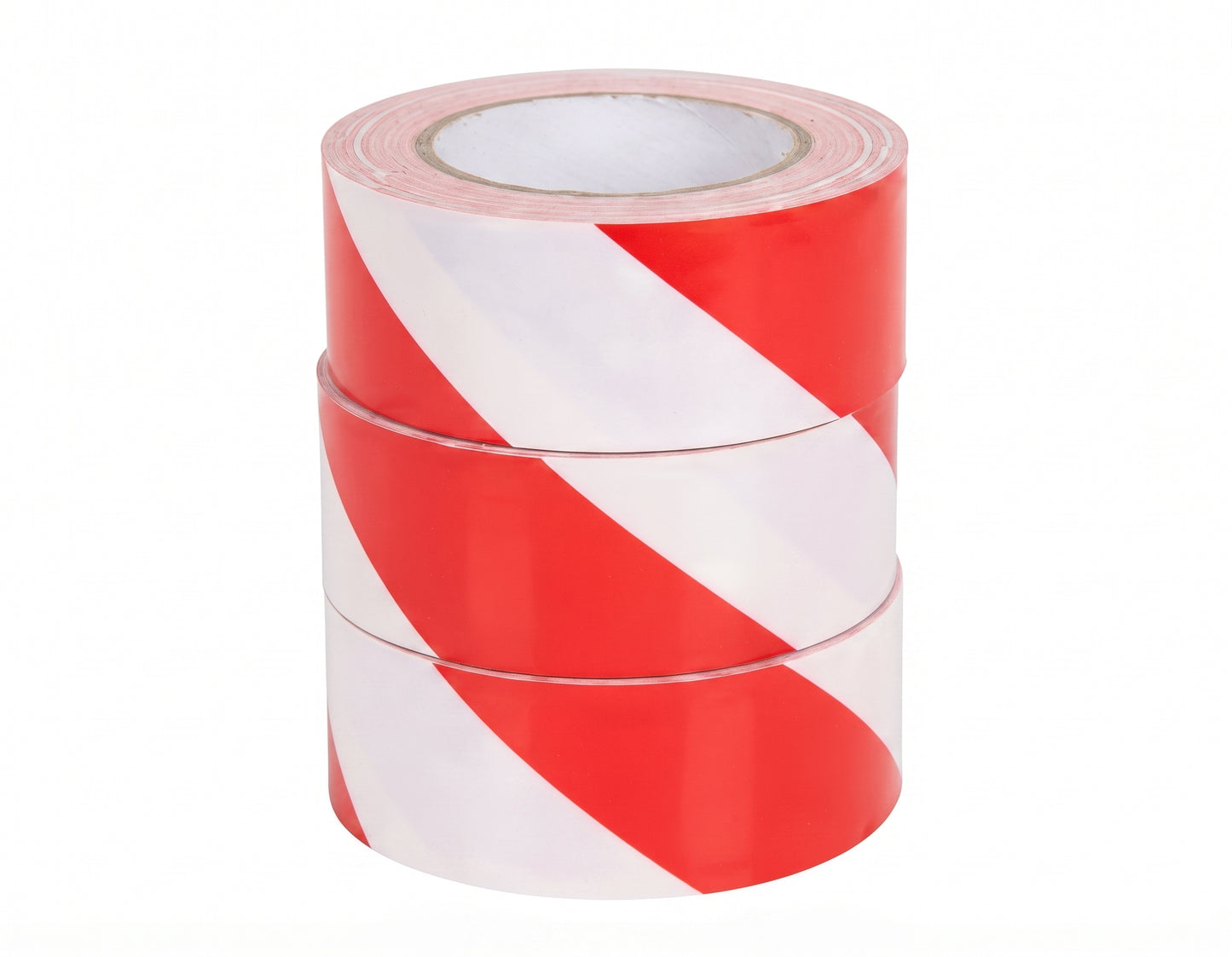 Red & White Hazard Warning Tape – Self-Adhesive PVC Floor Marking Tape (50mm x 33m)