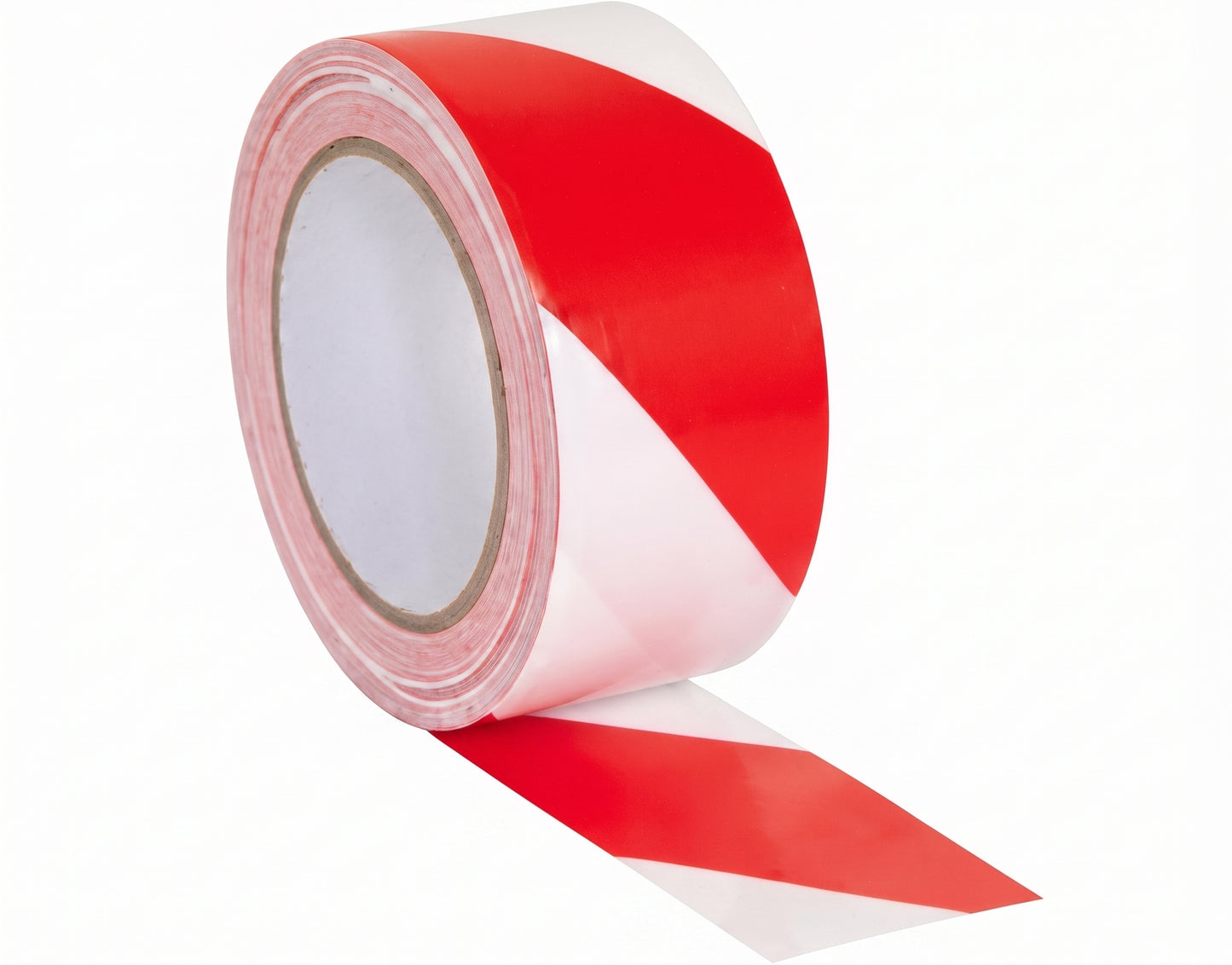 Red & White Hazard Warning Tape – Self-Adhesive PVC Floor Marking Tape (50mm x 33m)