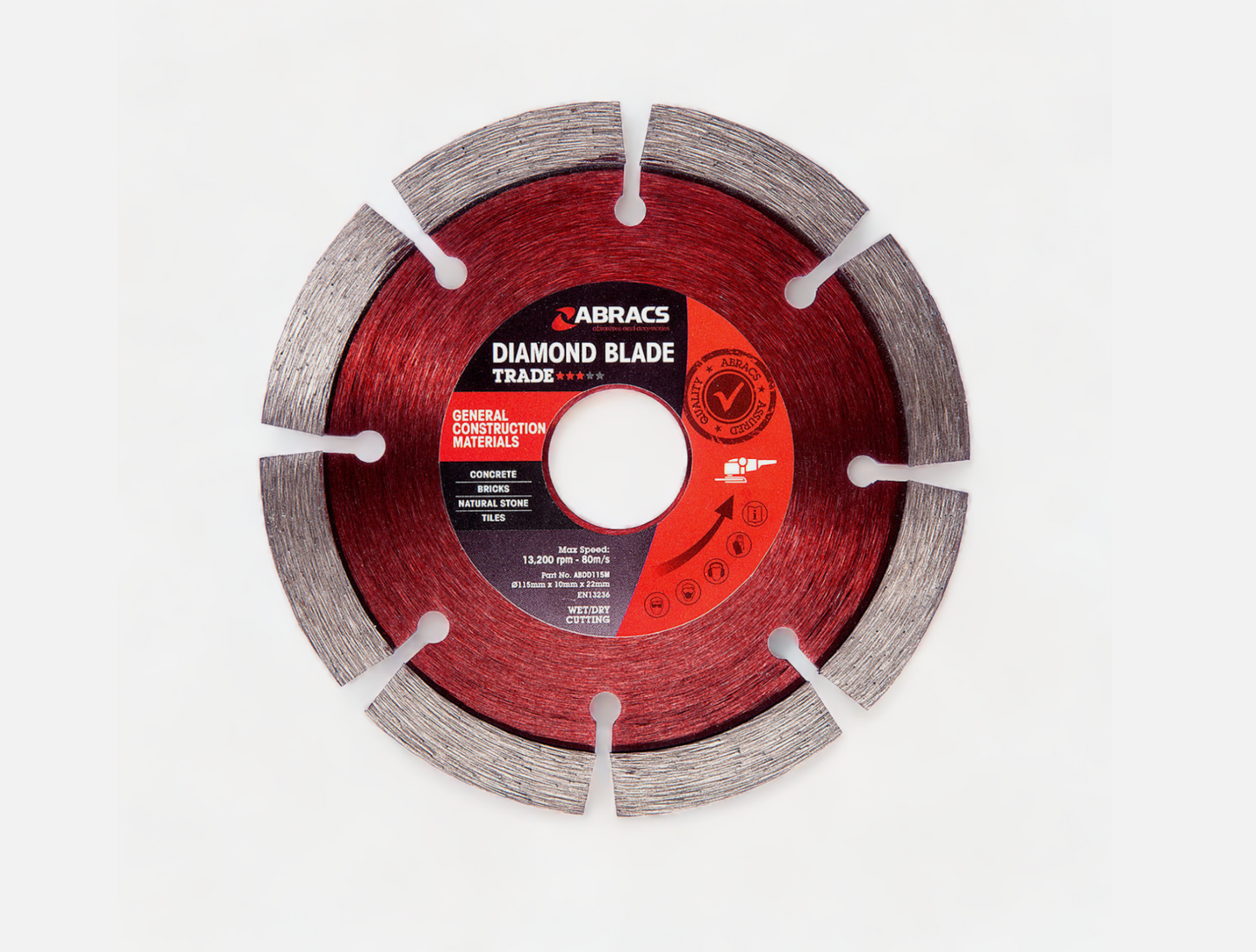 Abracs Diamond Cutting Discs – 115mm, 125mm, 230mm & 300mm | Angle Grinder Blades for Masonry & Stone