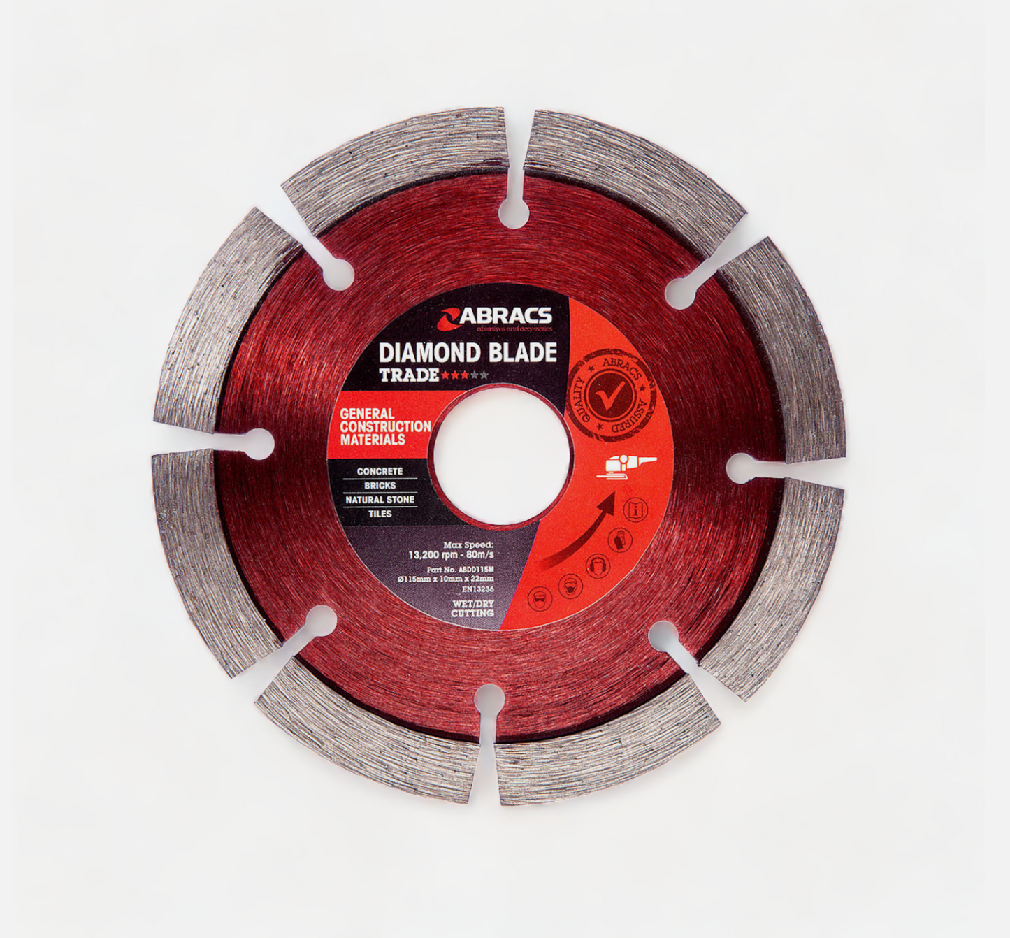 Abracs Diamond Cutting Discs – 115mm, 125mm, 230mm & 300mm | Angle Grinder Blades for Masonry & Stone