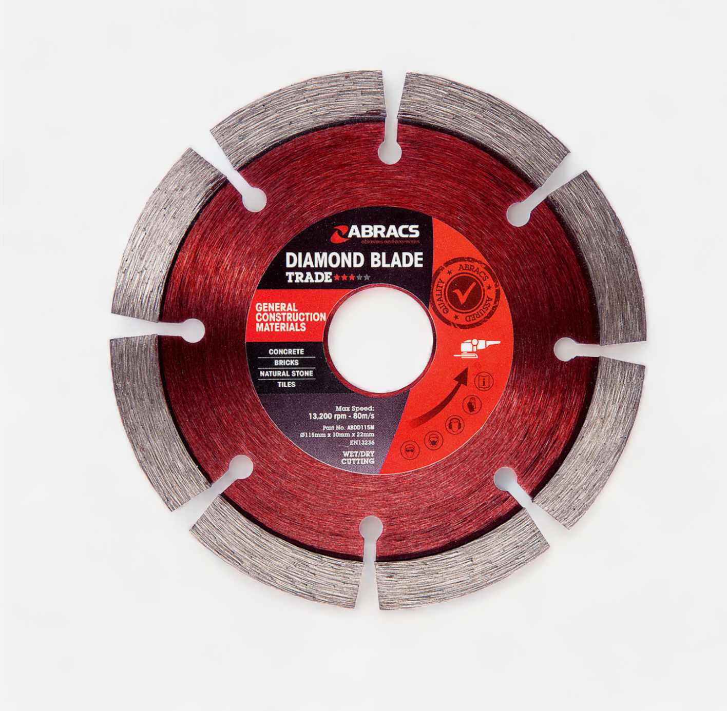 Abracs Diamond Cutting Discs – 115mm, 125mm, 230mm & 300mm | Angle Grinder Blades for Masonry & Stone