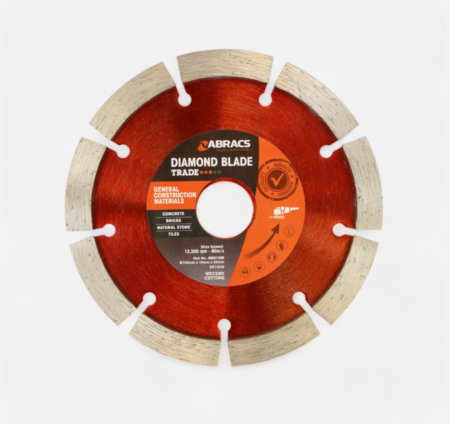 Abracs Diamond Cutting Discs – 115mm, 125mm, 230mm & 300mm | Angle Grinder Blades for Masonry & Stone