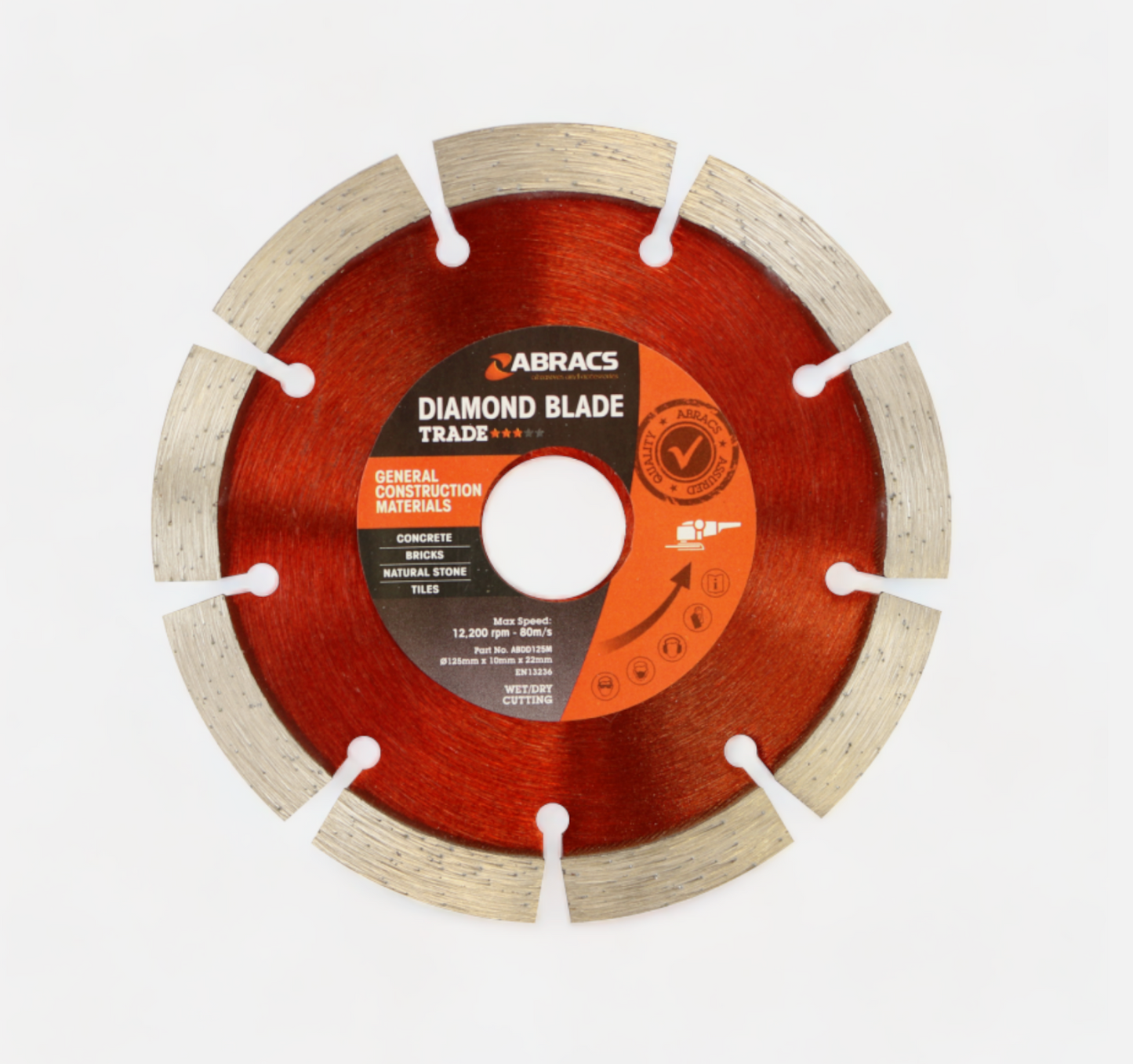 Abracs Diamond Cutting Discs – 115mm, 125mm, 230mm & 300mm | Angle Grinder Blades for Masonry & Stone