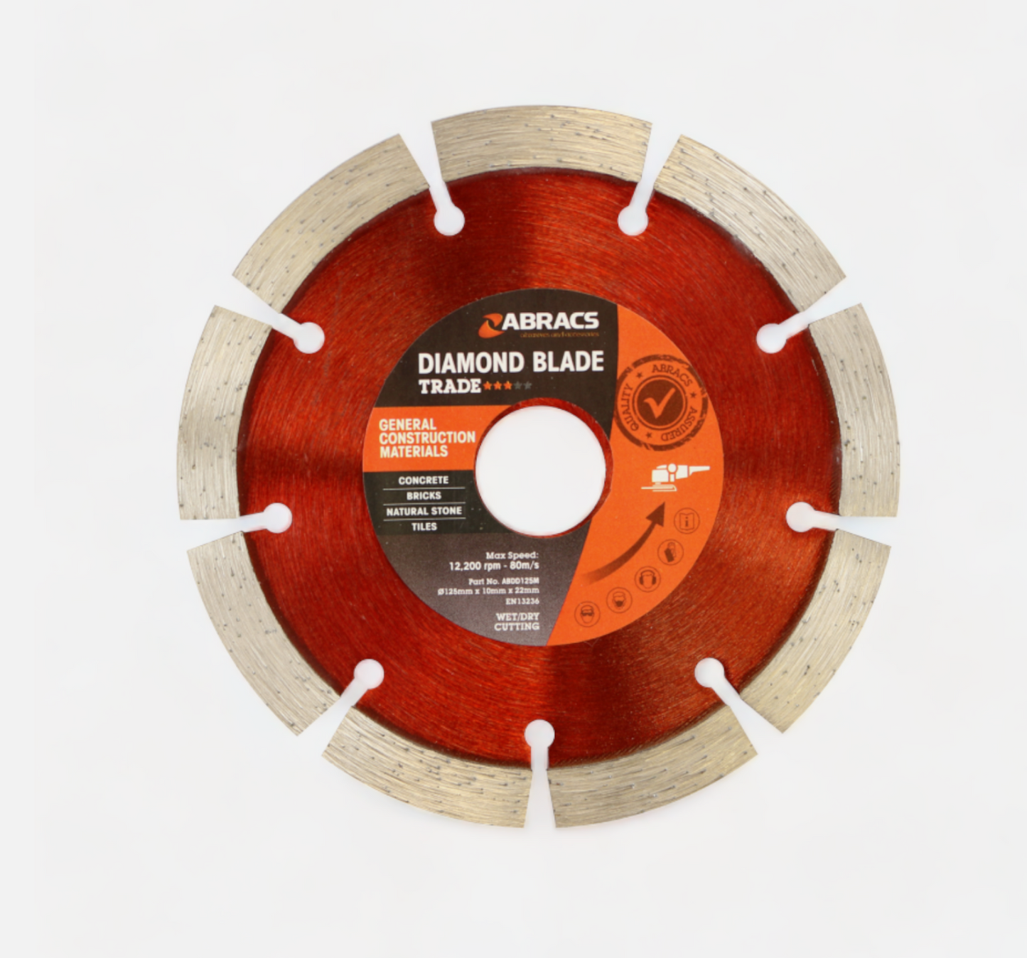 Abracs Diamond Cutting Discs – 115mm, 125mm, 230mm & 300mm | Angle Grinder Blades for Masonry & Stone