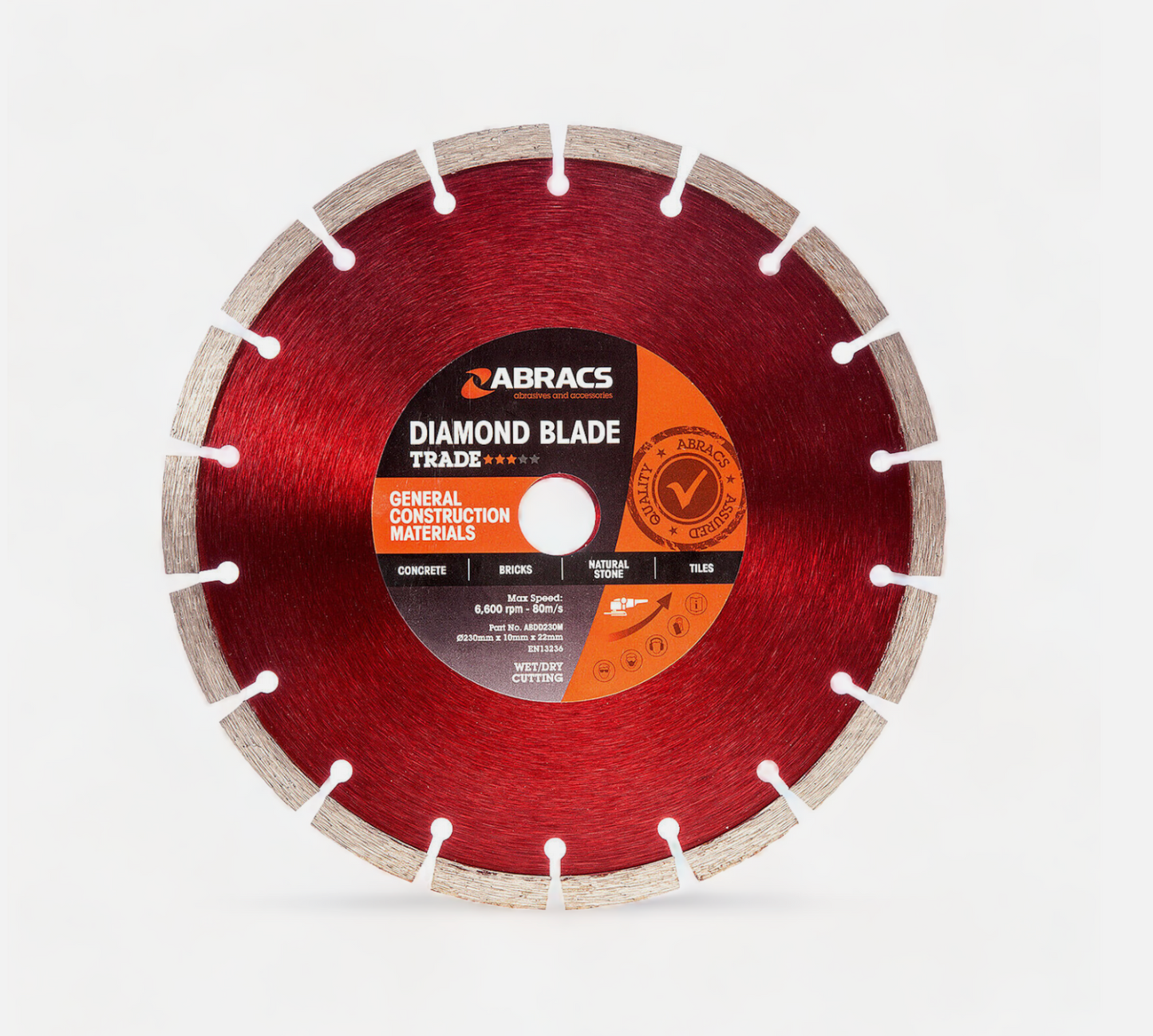 Abracs Diamond Cutting Discs – 115mm, 125mm, 230mm & 300mm | Angle Grinder Blades for Masonry & Stone
