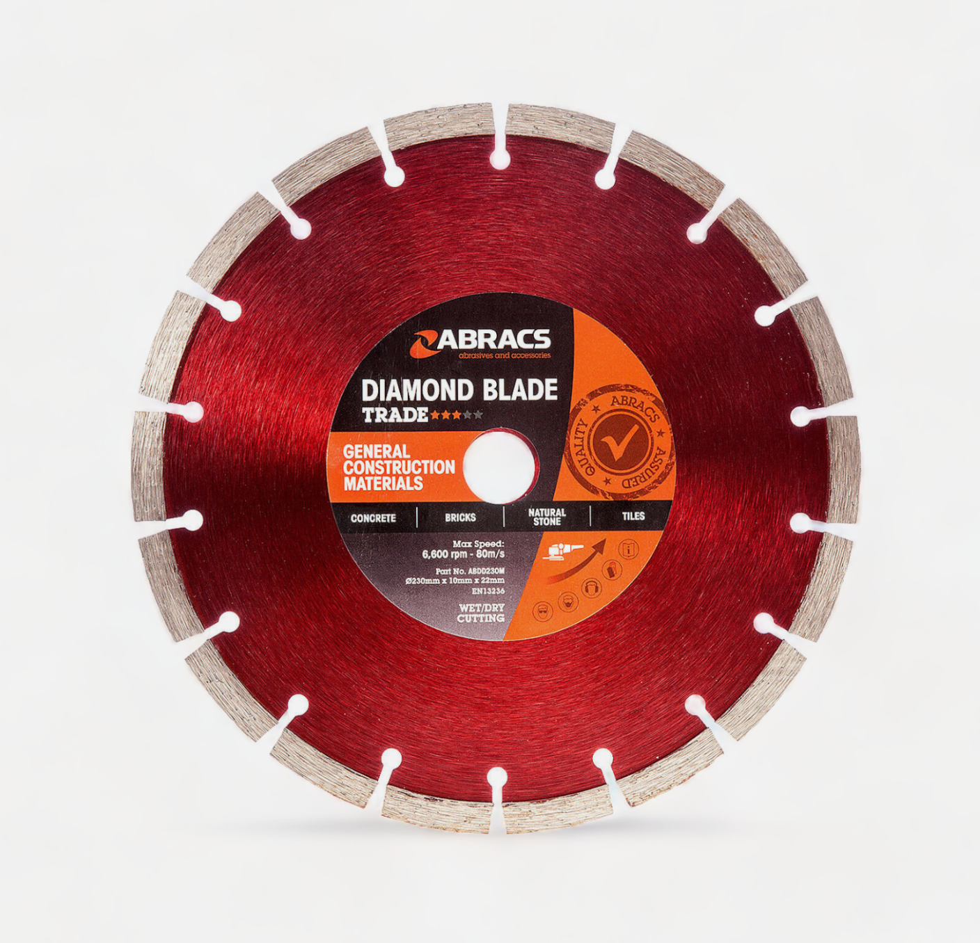 Abracs Diamond Cutting Discs – 115mm, 125mm, 230mm & 300mm | Angle Grinder Blades for Masonry & Stone