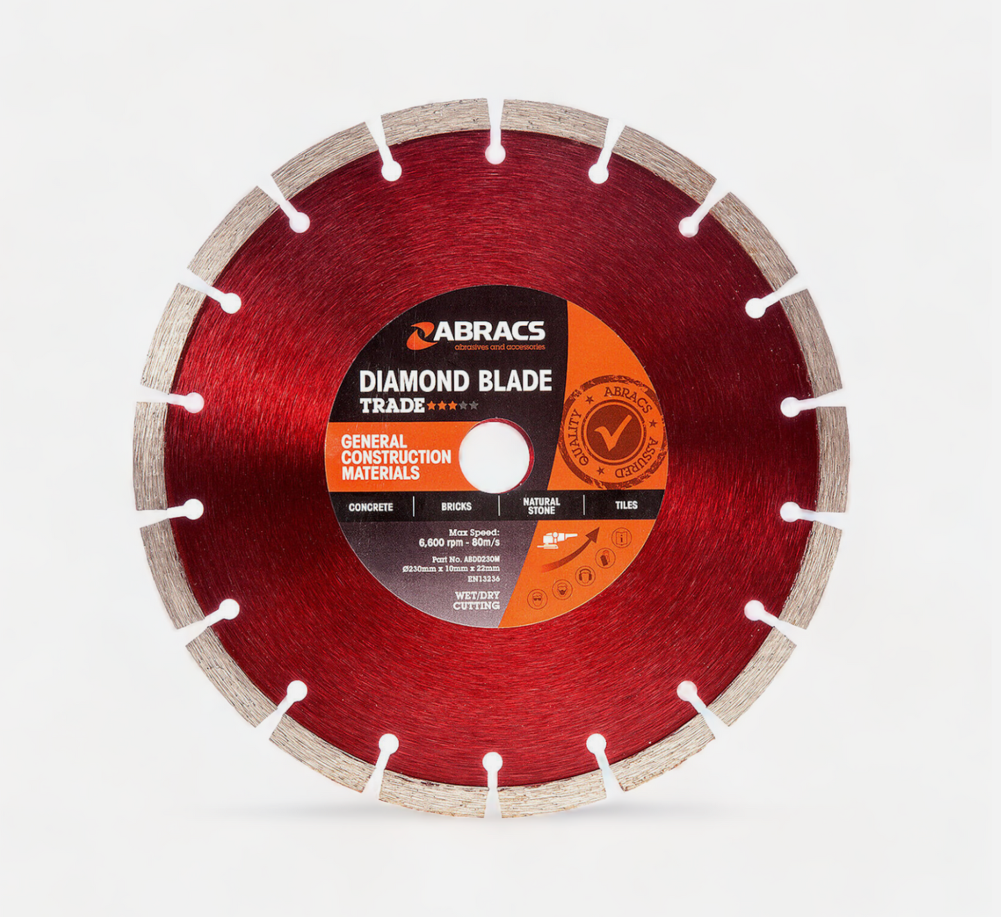 Abracs Diamond Cutting Discs – 115mm, 125mm, 230mm & 300mm | Angle Grinder Blades for Masonry & Stone