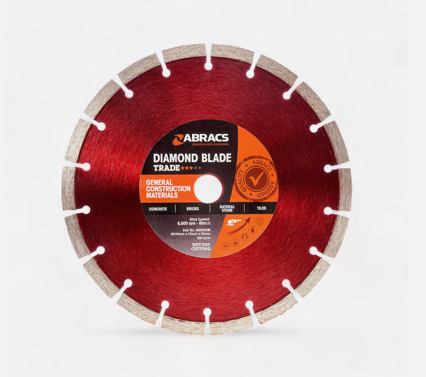 Abracs Diamond Cutting Discs – 115mm, 125mm, 230mm & 300mm | Angle Grinder Blades for Masonry & Stone