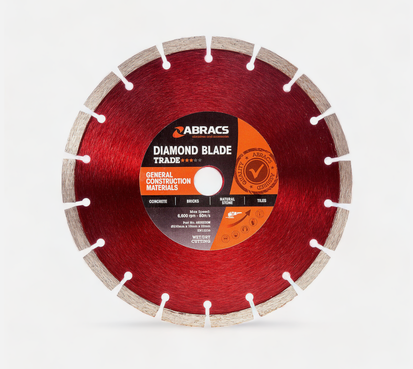 Abracs Diamond Cutting Discs – 115mm, 125mm, 230mm & 300mm | Angle Grinder Blades for Masonry & Stone