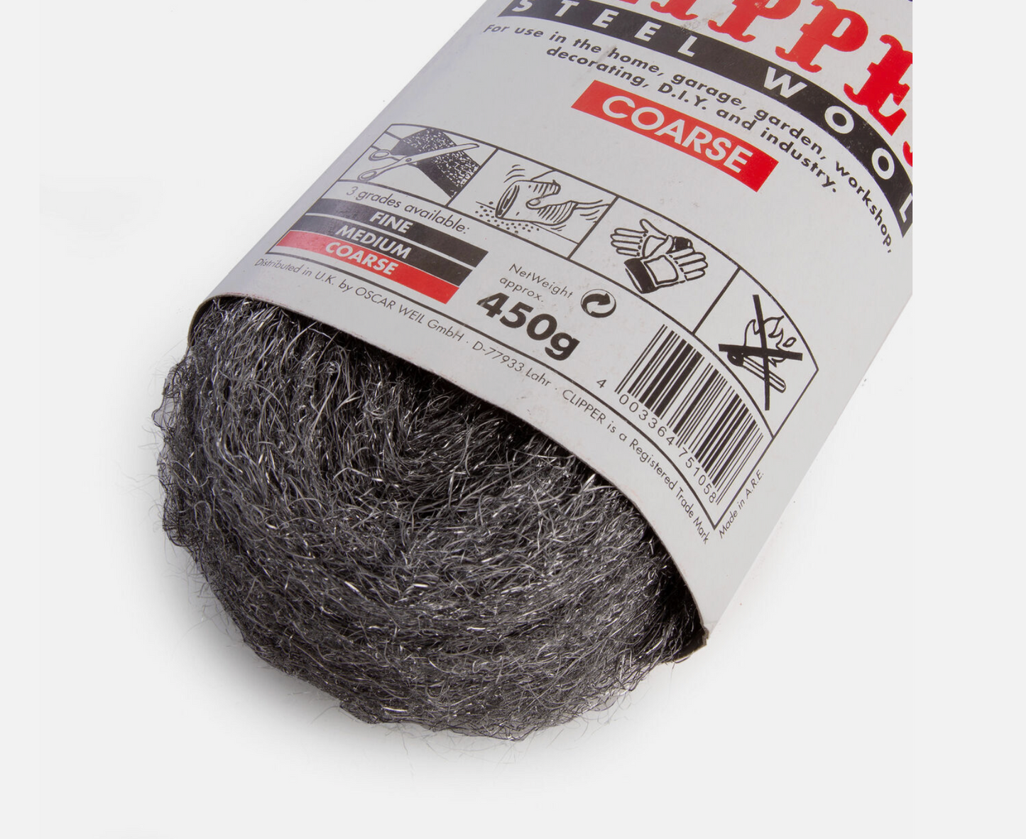 Clipper Steel Wire Wool – Fine, Medium & Coarse Grades | Flexible Abrasive for Cleaning, Polishing & Surface Prep