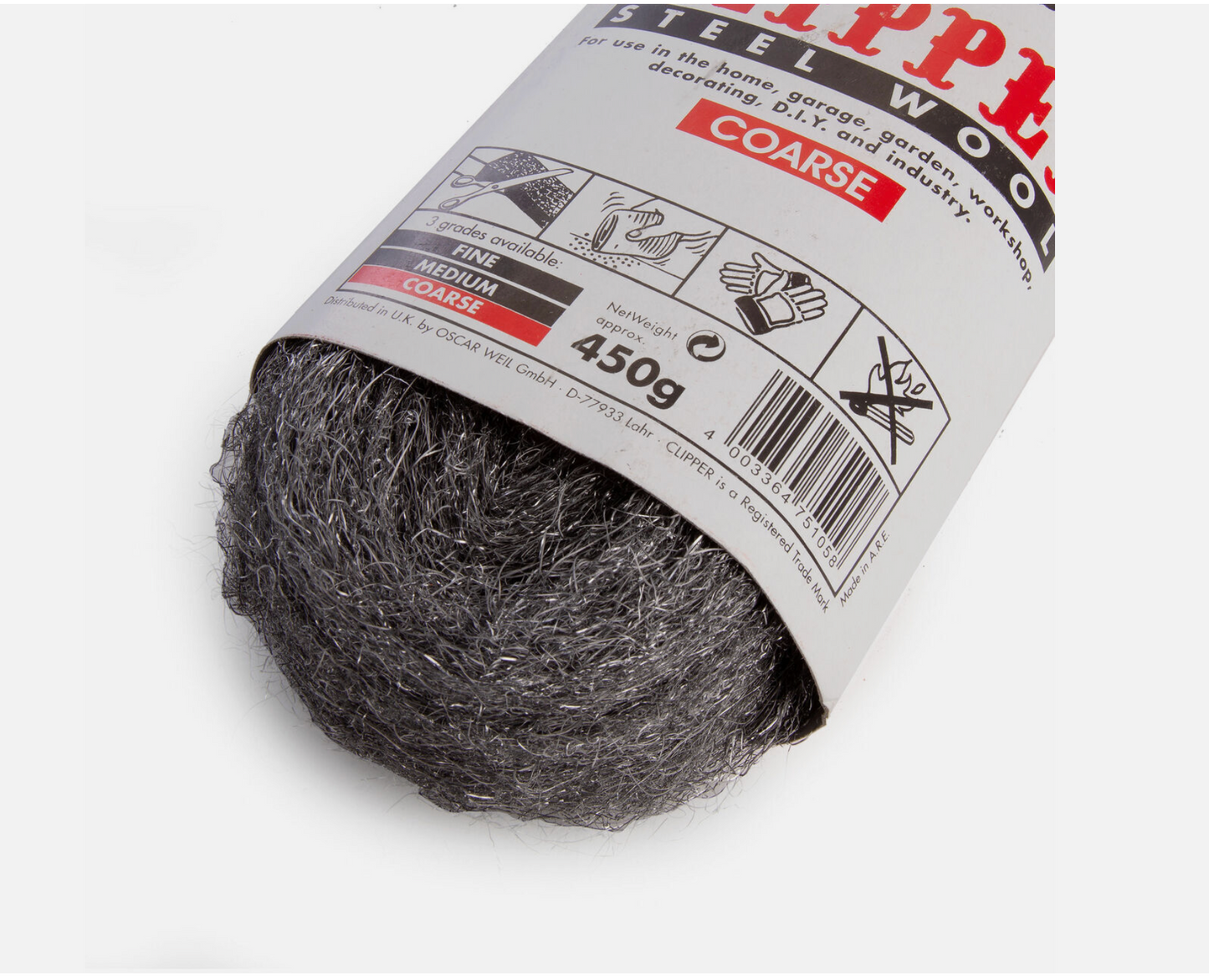 Clipper Steel Wire Wool – Fine, Medium & Coarse Grades | Flexible Abrasive for Cleaning, Polishing & Surface Prep