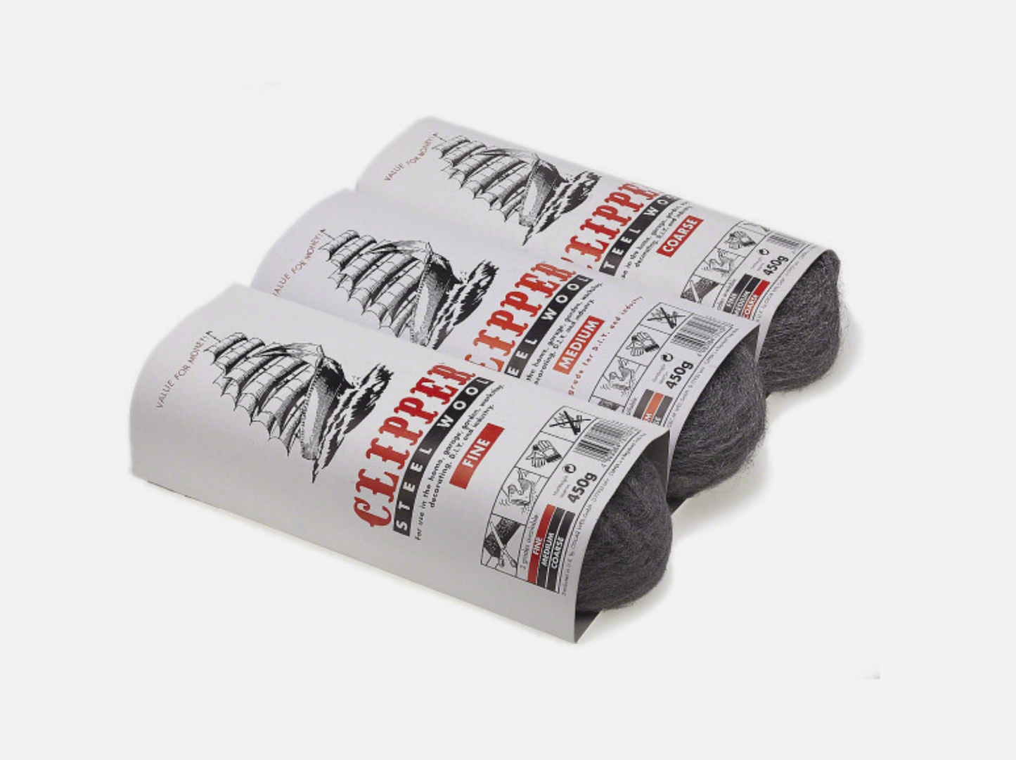 Clipper Steel Wire Wool – Fine, Medium & Coarse Grades | Flexible Abrasive for Cleaning, Polishing & Surface Prep