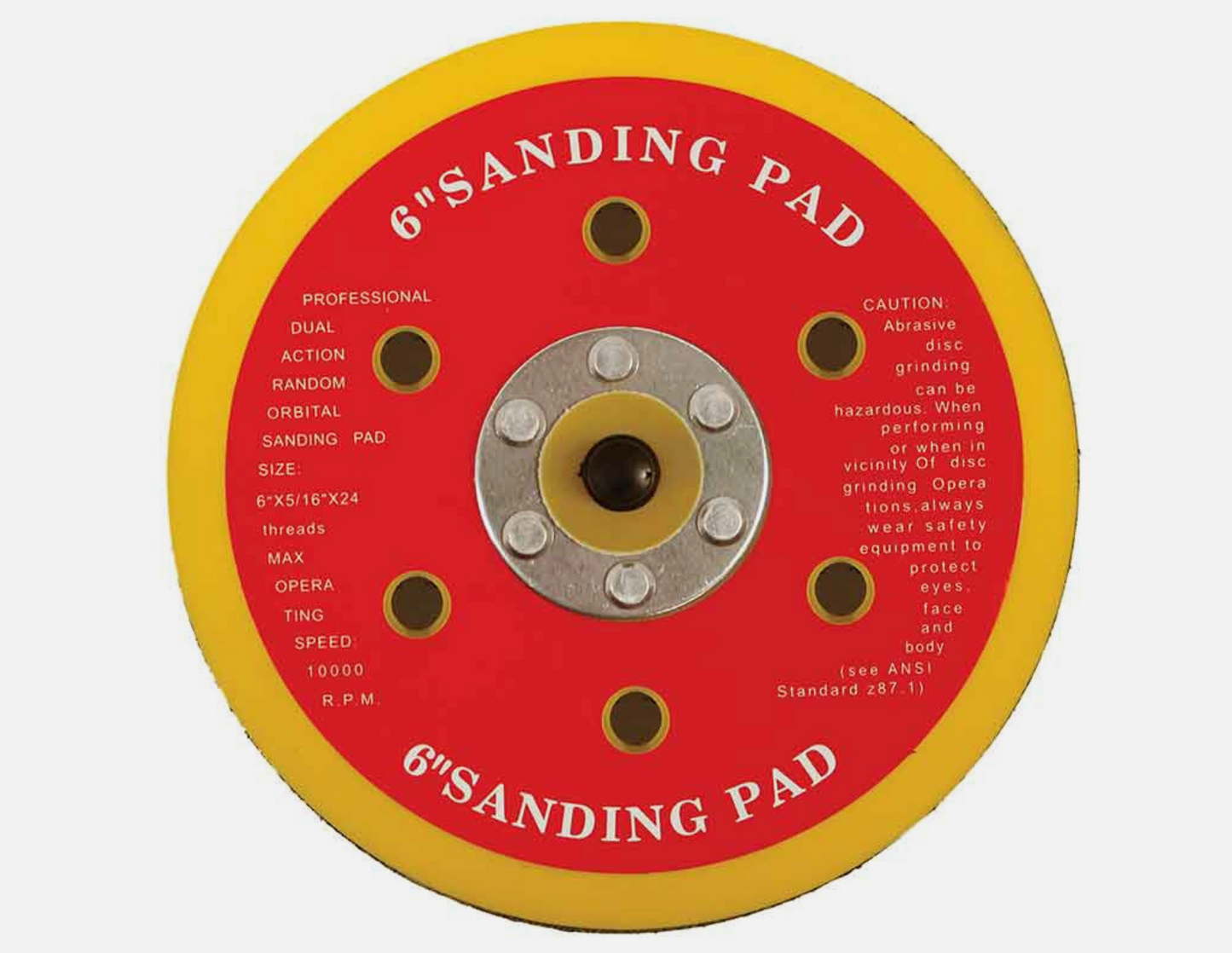 Backing Pads for Self-Adhesive Sanding Discs – 150mm (6") | PSA Support Pad for Orbital & Angle Sanders