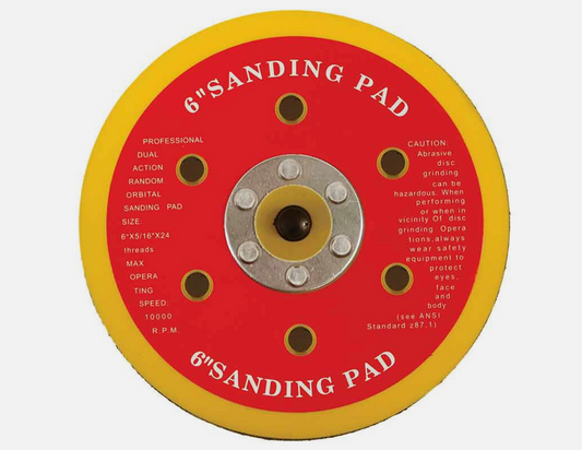 Backing Pads for Self-Adhesive Sanding Discs – 150mm (6") | PSA Support Pad for Orbital & Angle Sanders