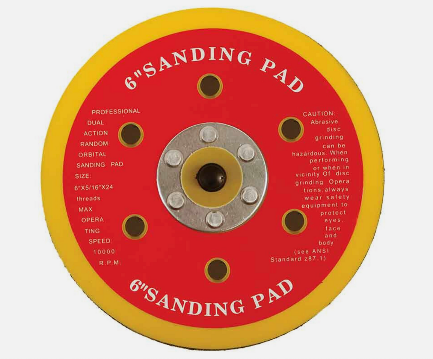 Backing Pads for Hook & Loop Sanding Discs – 150mm (6") | Flexible Support Pad for Orbital & Angle Sanders