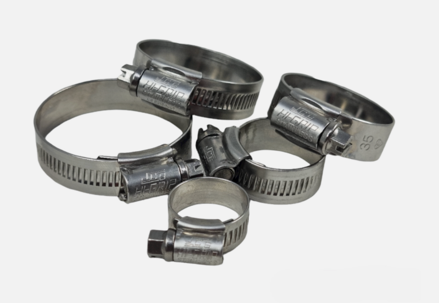 Jubilee Clips Hose Clamp Worm Drive Pipe Clip – Hi-Grip Stainless Steel W4 | JCS W4 Steel Hose Clips