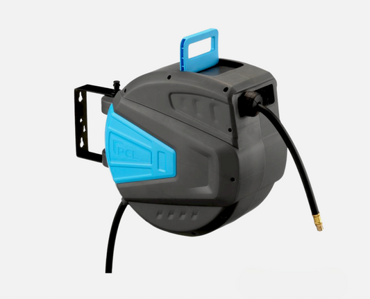 PCL Prestige Wall Mounted Slow Retract Airline Hose Reel – 12mm x 18m Air Line | Workshop Prestige Hose Reel