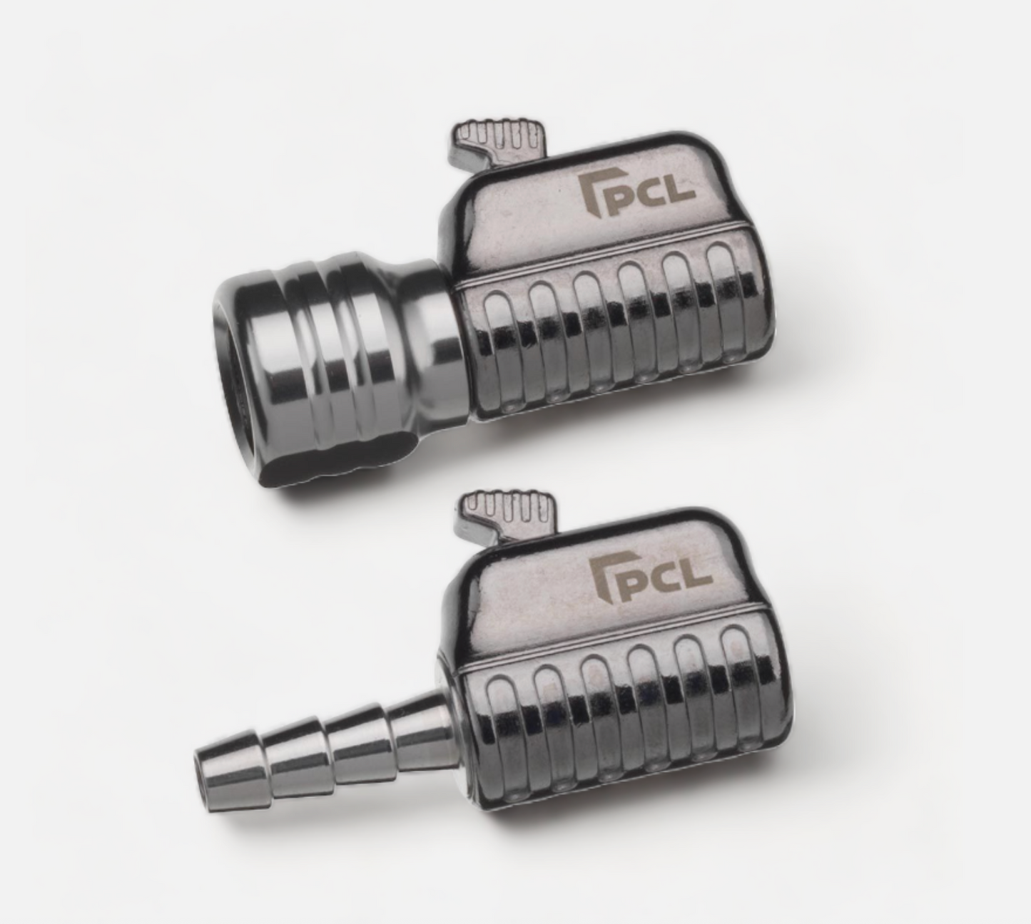 PCL Single Tyre Valve Connector – Open End Straight Swivel Clip-On 1/4" RP | PCL Tyre Inflator Connector