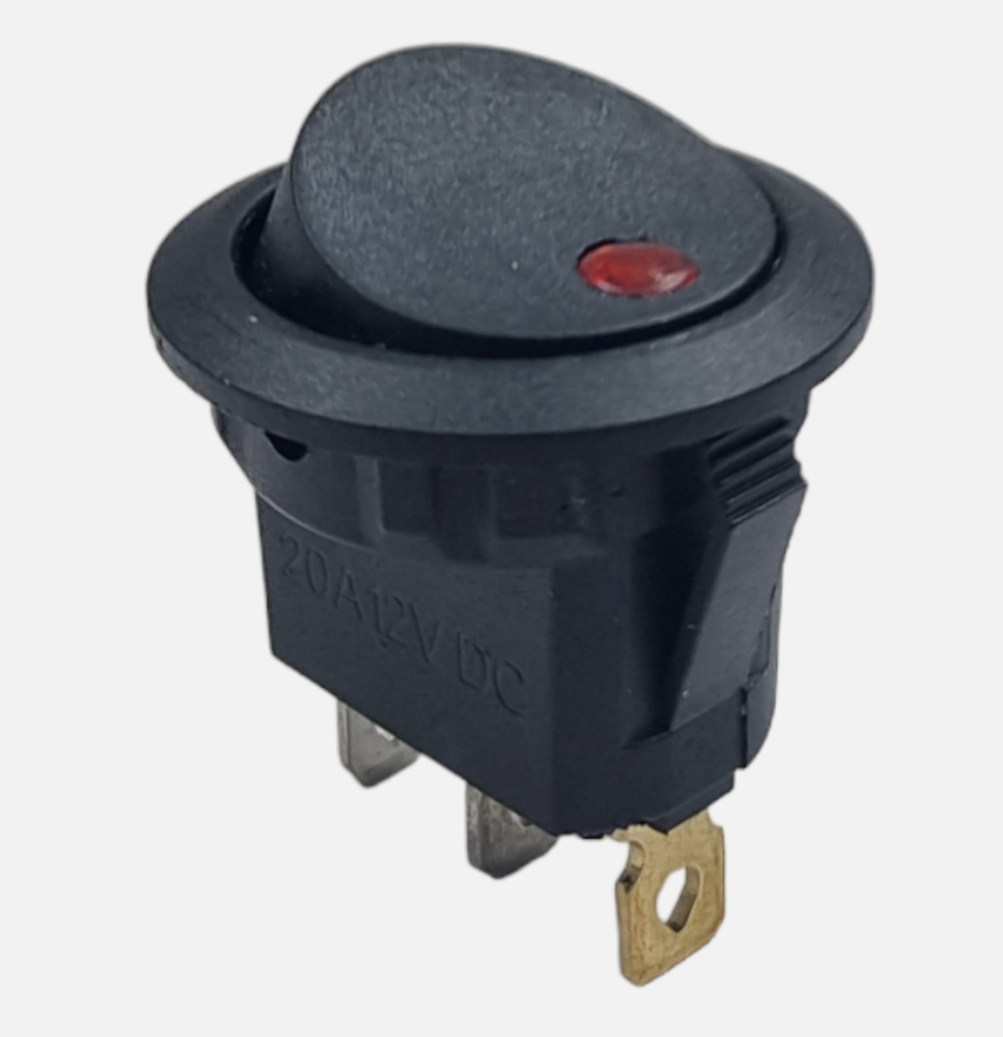 LED Rocker Switch ON/OFF 12V DC Round Panel Mount 16A SPST Illuminated Switch Red Green Blue Amber