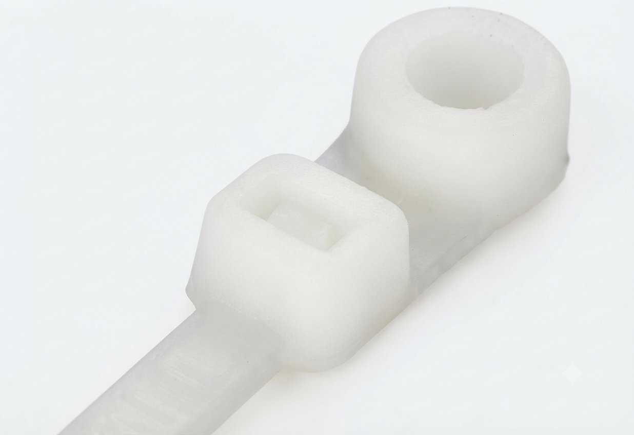 Screw Mount Cable Ties – Mounting Hole, Nylon 66 (M3–M6)